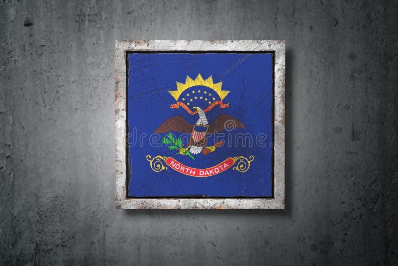 Old North Dakota State flag royalty free illustration