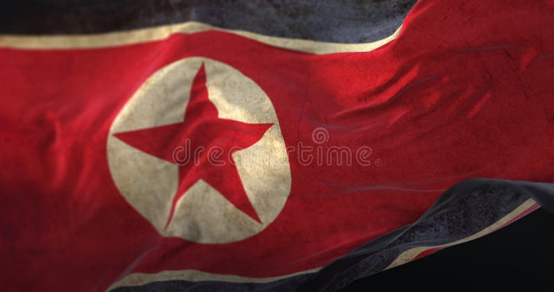 Old North Korea Flag Waving At Wind Loop Stock Video Video Of Flag Old North Korea Flag Waving At Wind Loop Stock Video Video Of Flag