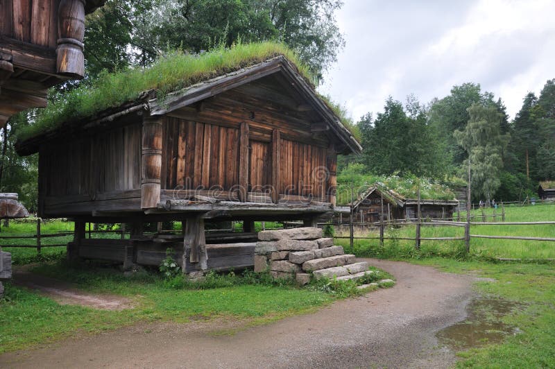Old Norwegian Farm House, Oslo, Norway Stock Image Image of