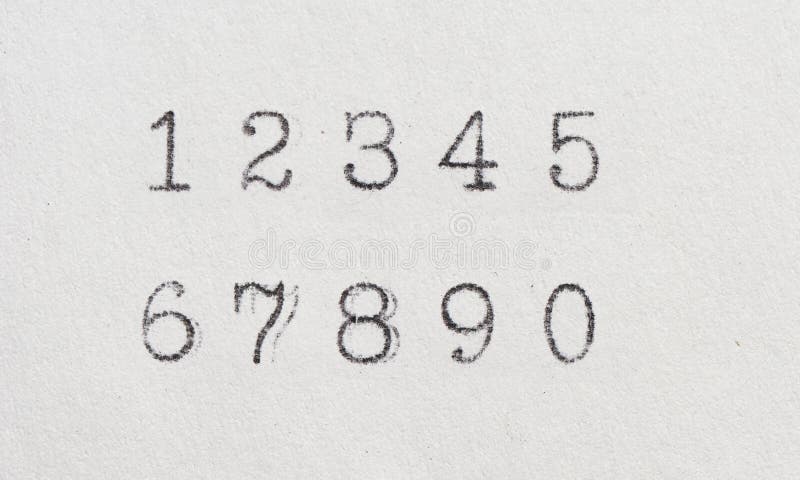 typewriter font numbers typewriter font numbers