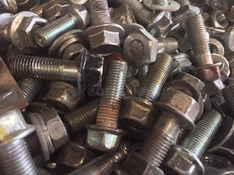 Old nut and bolts stock image. Image of weapon, fasten 251838249