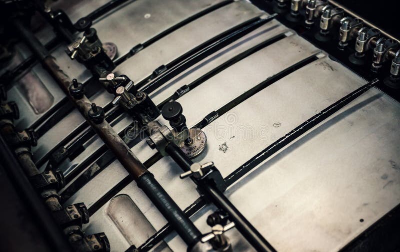 Old Offset Machine stock images