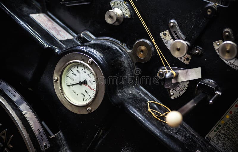 Old Offset Machine stock photography