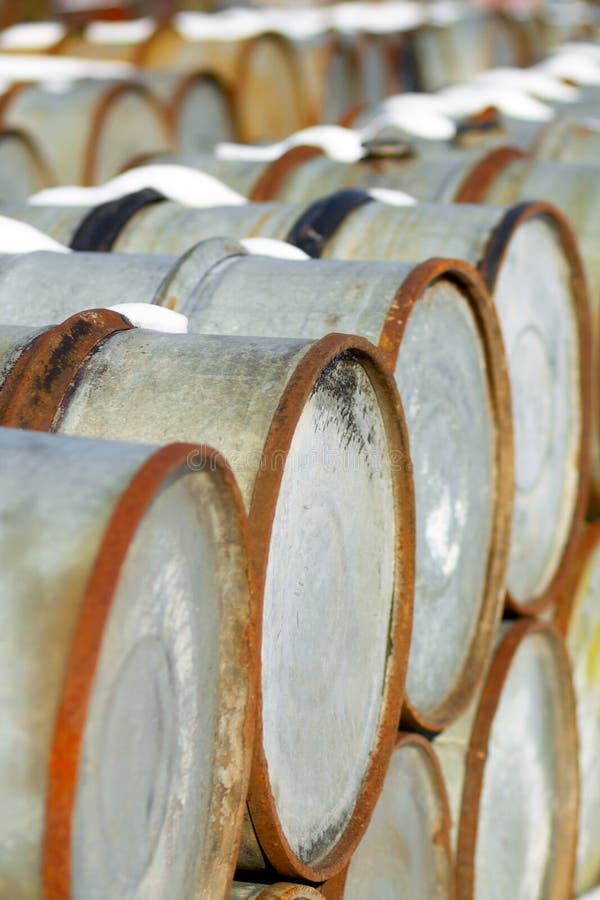 Old oil barrels stock photo. Image of factory, gallon 29196034