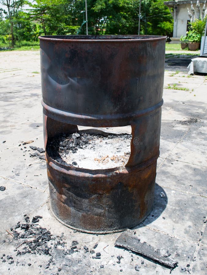 Old oil bin stock image. Image of barrel, industry, metal 58890623