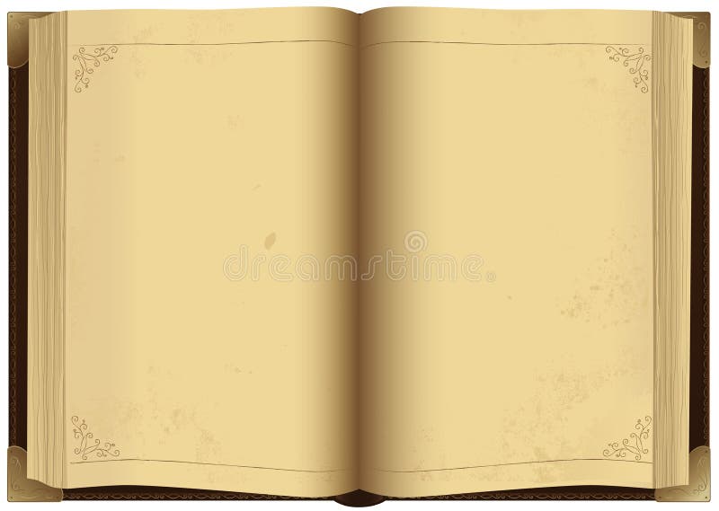 Old open book stock illustration