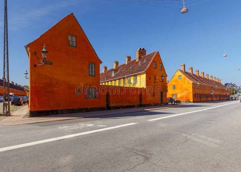 Copenhagen. District Nyboder. Stock Photo - Image of district, europe ...