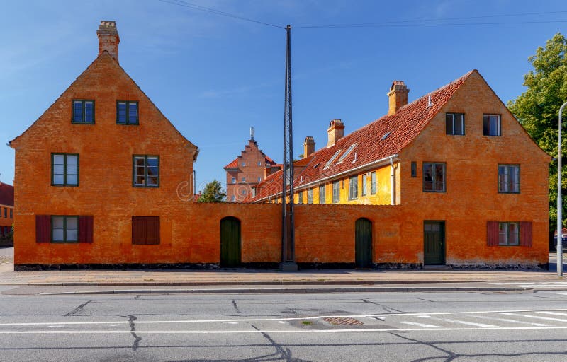 Copenhagen. District Nyboder Stock Image - Image of street, denmark ...