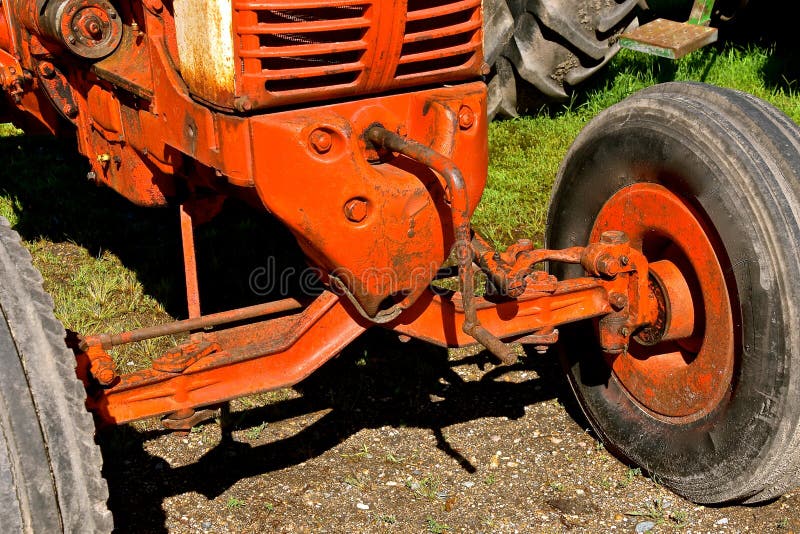Crank of an old tractor stock photo. Image of power, orange 38690140