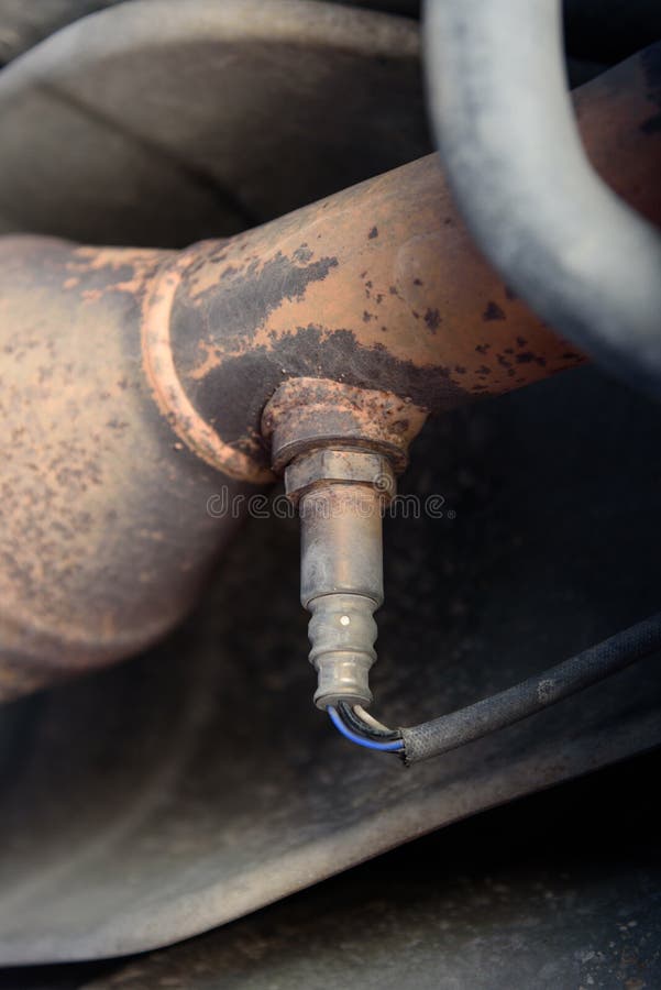 Oxygen sensor at intake royalty free stock photography