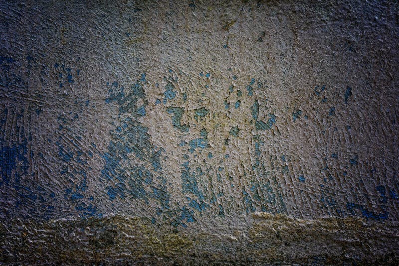 An Old Painted Concrete Monument Wall without Repair. Abstract N Stock