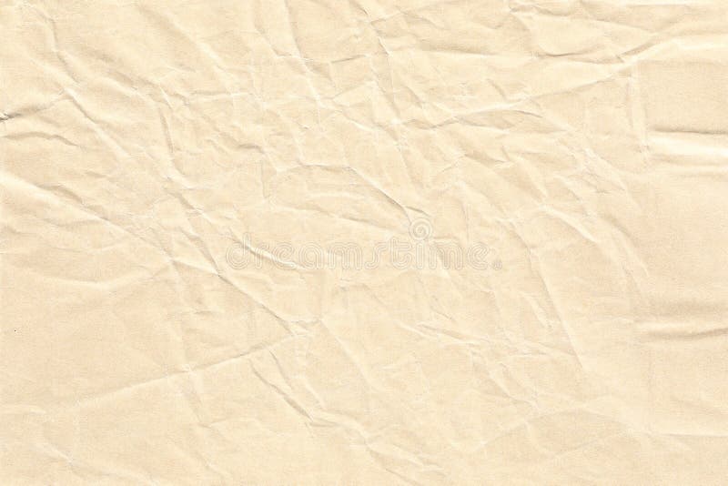 Old Pale Yellow Crumpled Paper Background Texture Stock Image Image