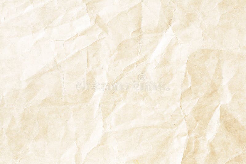 Old Pale Yellow Crumpled Paper Background Texture Stock Photo Image