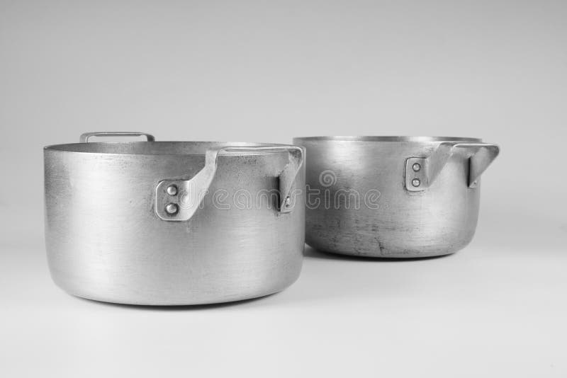 Old pans stock image. Image of aluminum, cooking, lunch 17806675