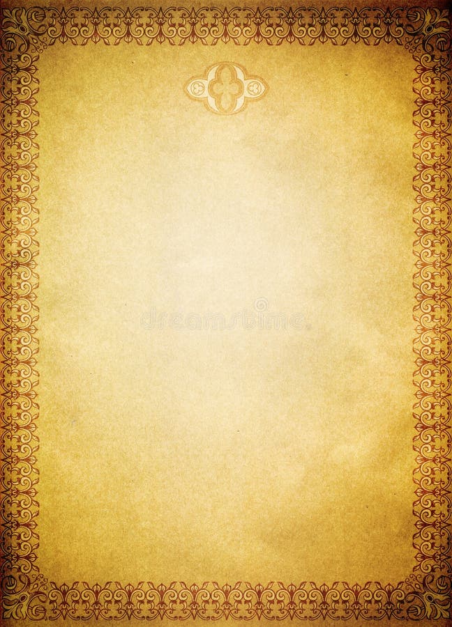 Old paper background with vintage border. Stock Photo by ©ke77kz