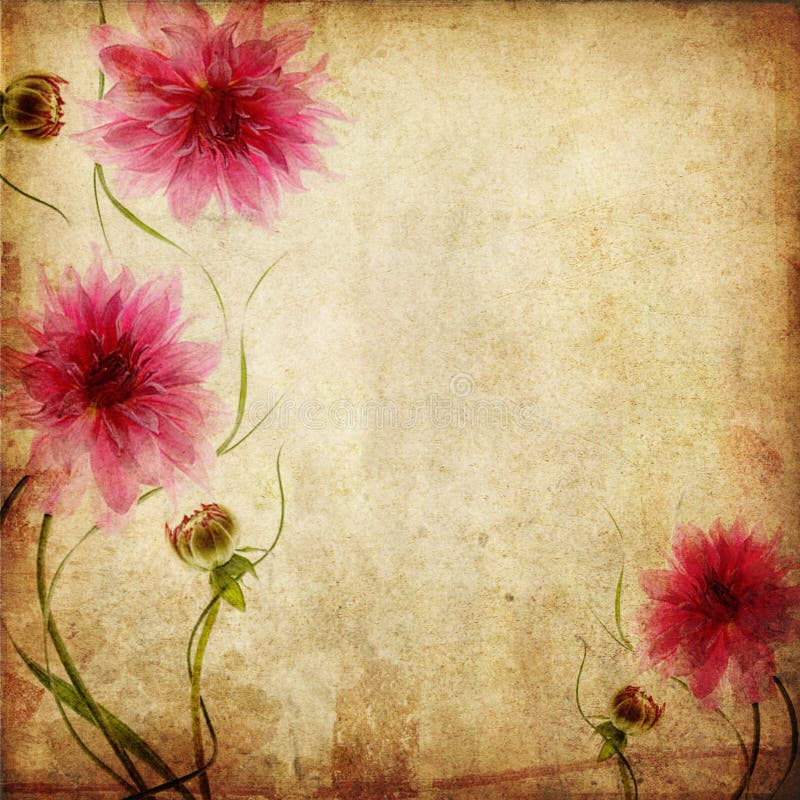 Vintage Paper With Flower Decoration Stock Photo - Download Image Now -  Backgrounds, Flower, Old-fashioned - iStock