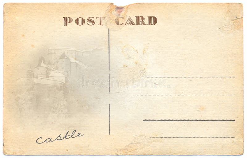 Old Paper Background Postcard for the Message Stock Image Image of