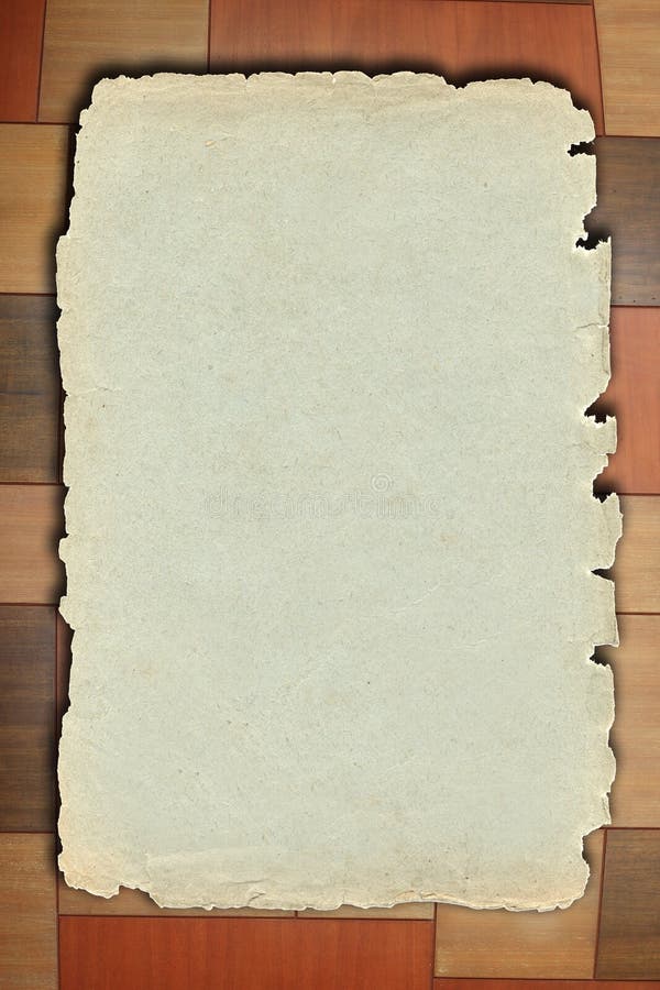 Old paper on brown wood texture with l patterns