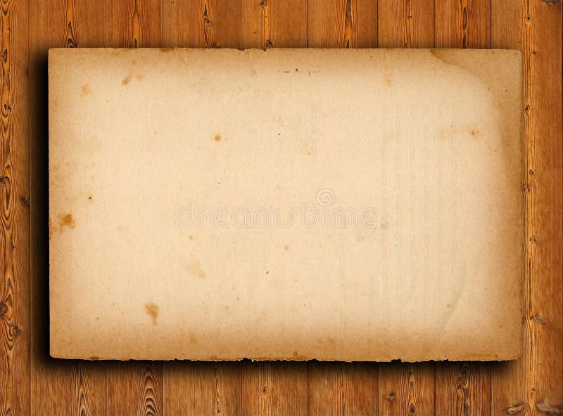 old paper on brown wood texture