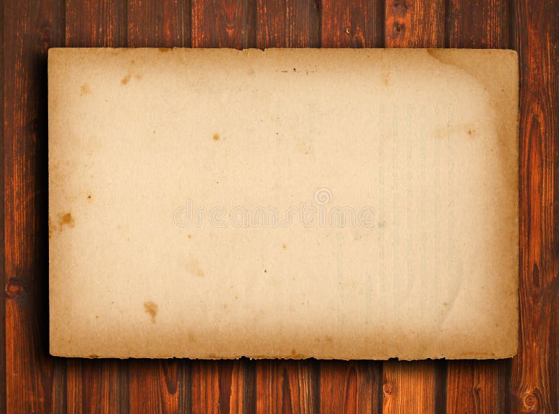 Old paper on brown wood texture with natural patte