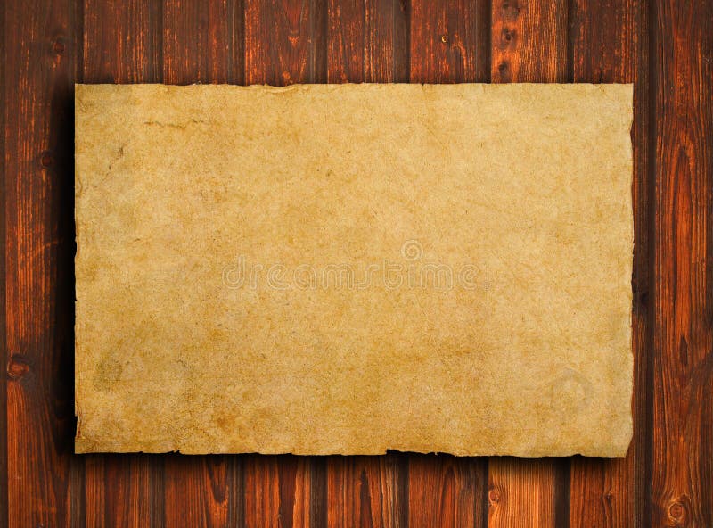 Old paper on brown wood texture with natural patte