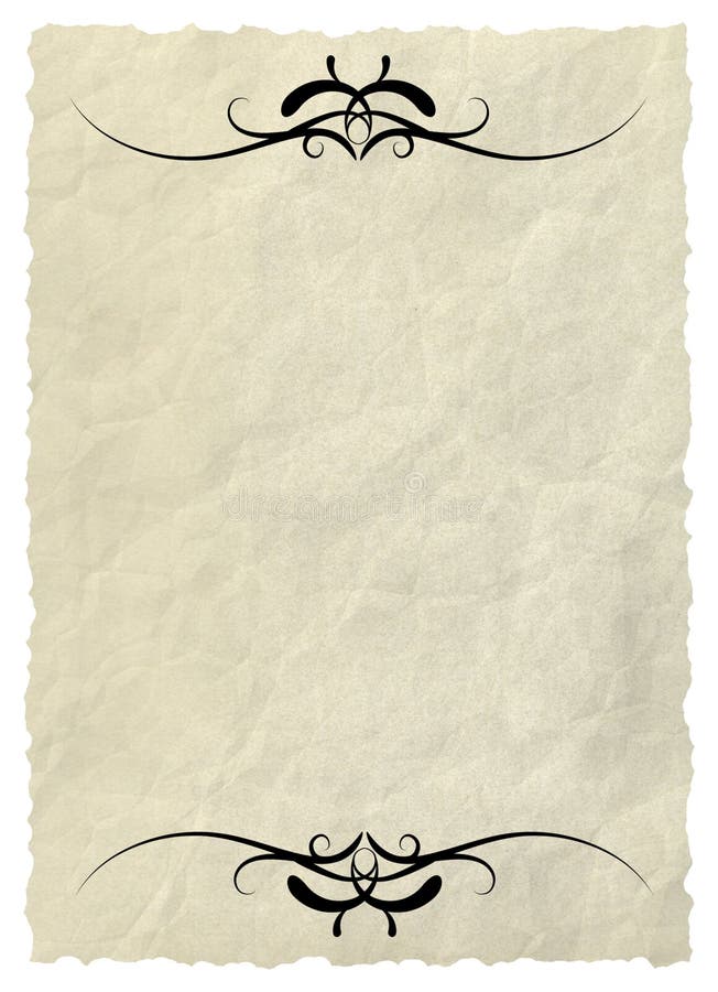 Old Paper with Decorative Elements Stock Illustration Illustration of
