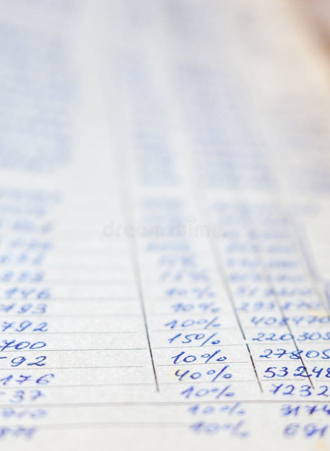 Old Paper Documents in the Archive Stock Image - Image of business