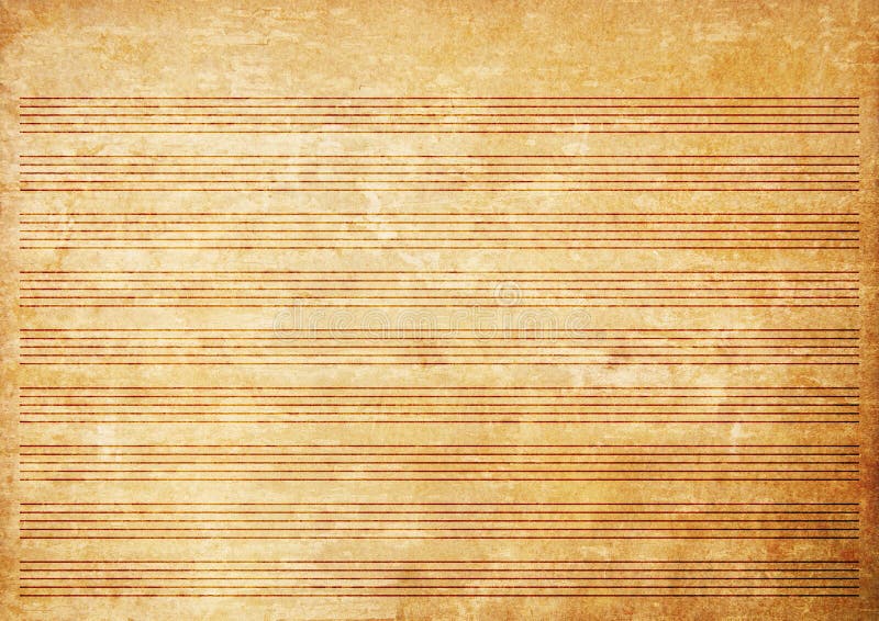 Sheet Music Background With Grunge Stained Paper (Paper)