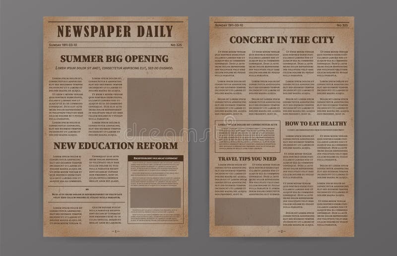 Old Paper Newspaper Template Vintage News Articles Old Design Newsprint Magazine Set Brochure Newspaper Pages With Headline Stock Vector Illustration Of Graphics Article Old Paper Newspaper Template Vintage News Articles Old Design Newsprint Magazine Set Brochure Newspaper Pages With Headline Stock Vector Illustration Of Graphics Article