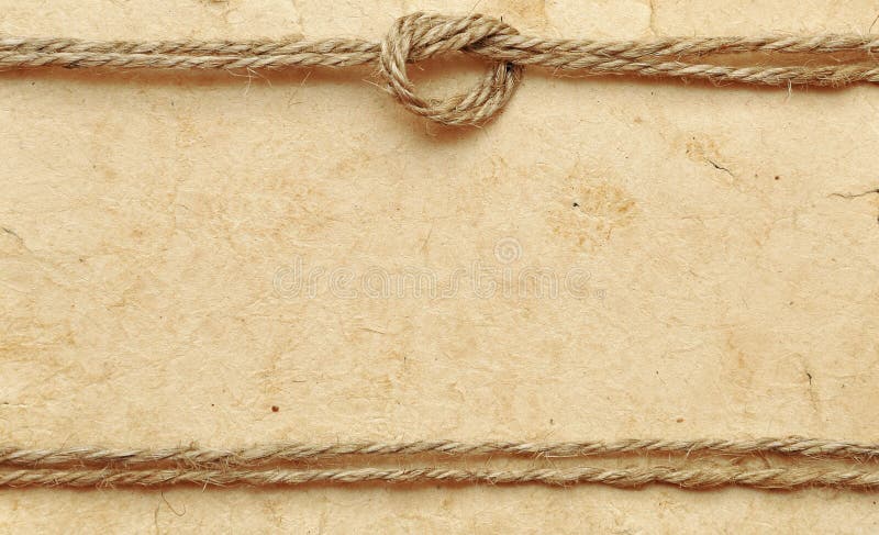 Old paper with rope