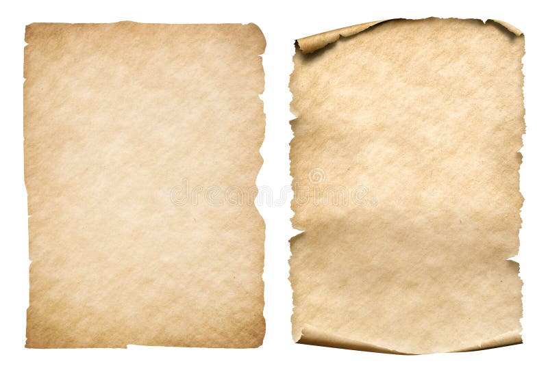Old paper sheets isolated stock image. Image of decorative 99145555