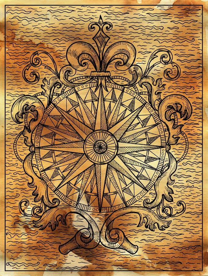 Buy Compass Rose Tattoo Print. Old School Tattoo Print. Nautical Flash  Tattoo Print Online in India - Etsy