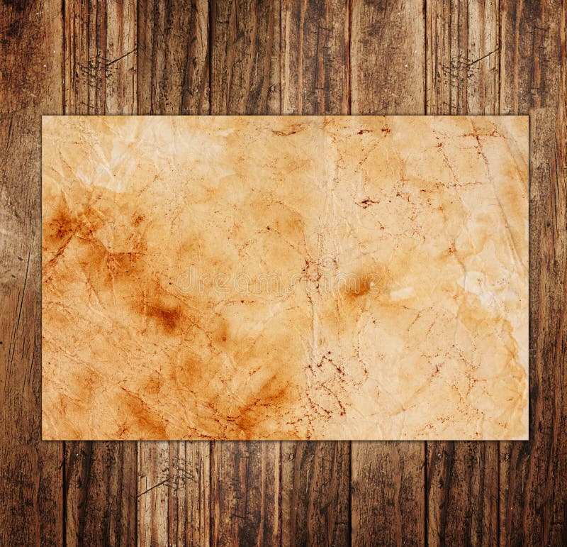 Old paper on the wood royalty free stock photography