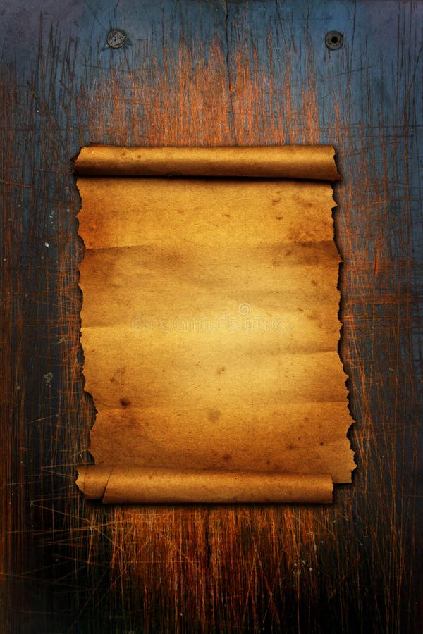 Old paper on wooden back ground