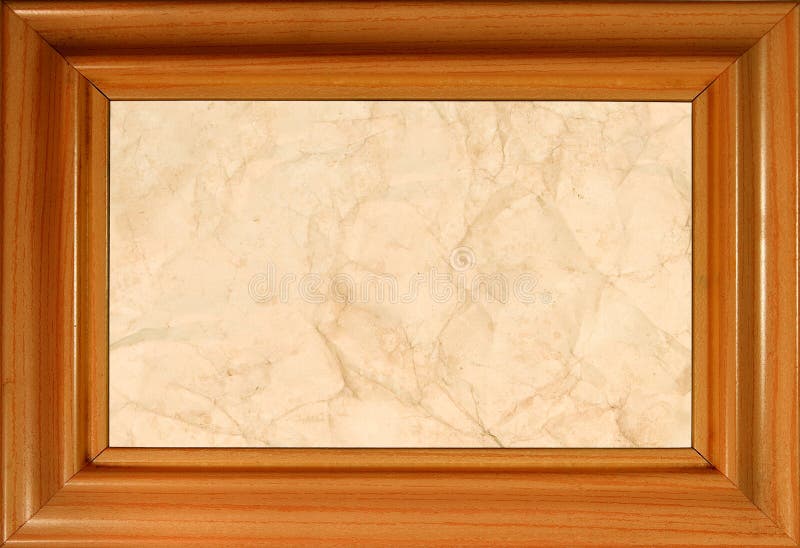 Old paper in a wooden frame