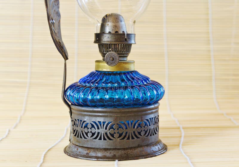Old paraffin lamp stock photo. Image of blue, lamp, wick 38383690