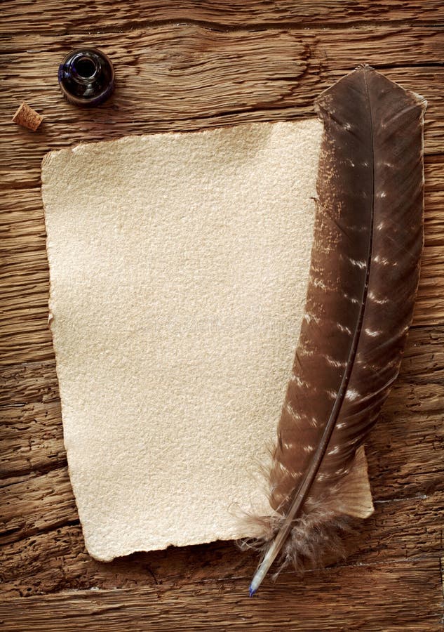 Old Parchment and Quill Pen Stock Photo Image of copy, dirty 22340348