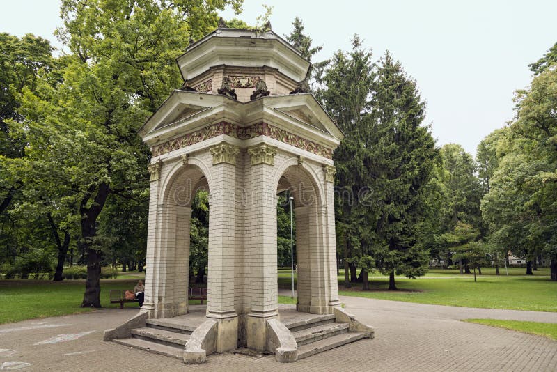 Old pavilion in the Park Kronvalda. Riga, Latvia