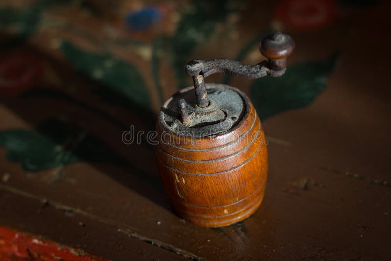 Old pepper grinder royalty free stock photo