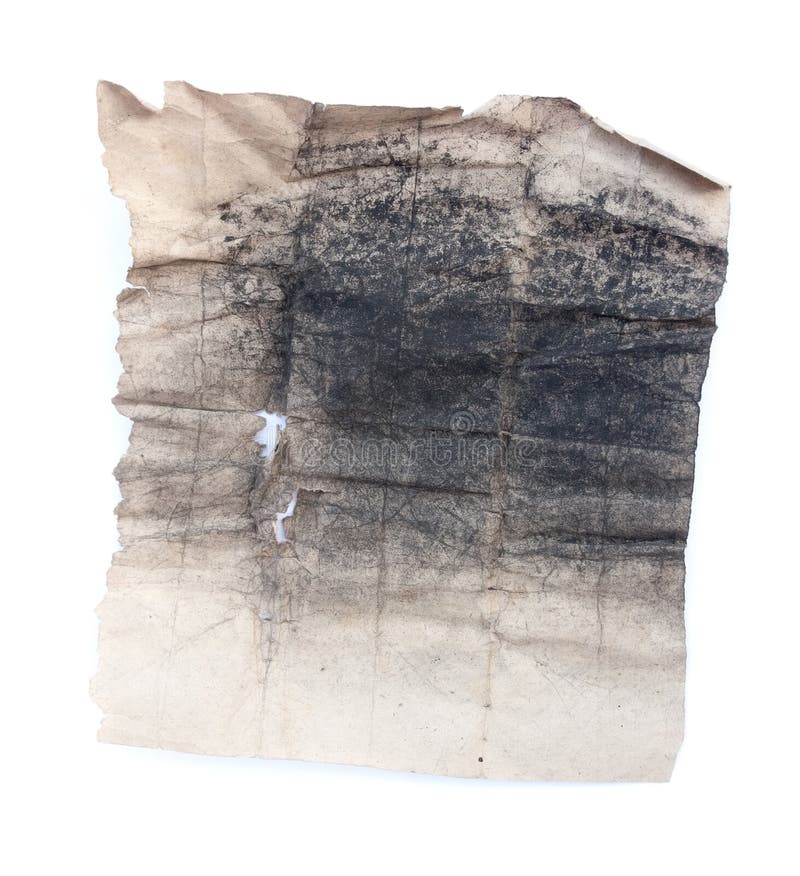 Old piece of paper with charcoal dust stock photography Old piece of paper with charcoal dust stock photography