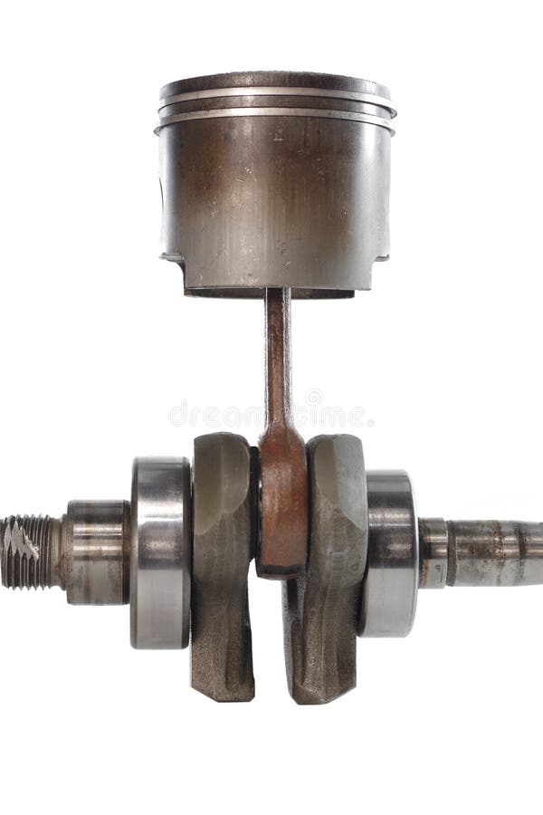 Four Old Piston and Connecting Rod Stock Image Image of metal