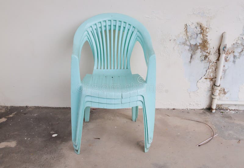 Old plastic chair stock image. Image of simple, object 76031545
