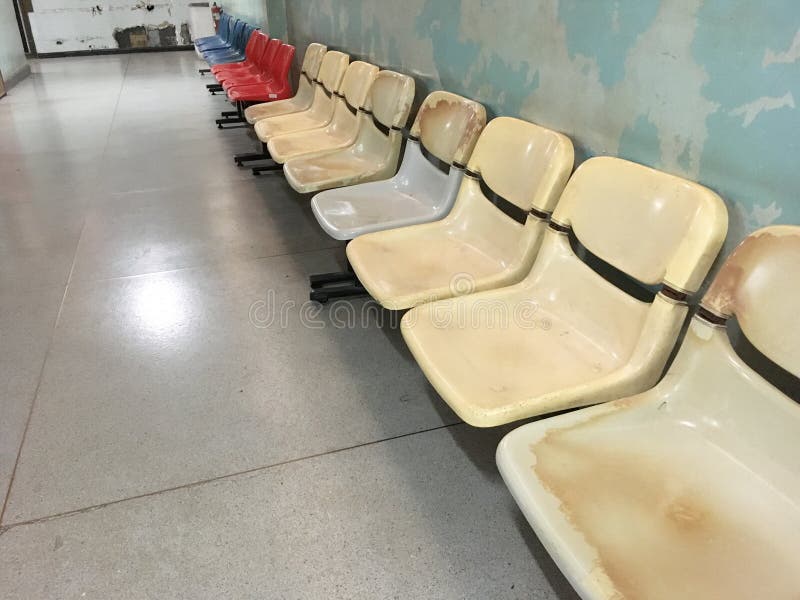 Old Plastic Chair in Hospital Stock Photo Image of public, plastic