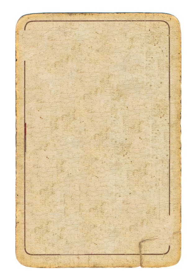 Old playing card used paper background with one line royalty free stock image