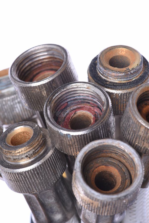 Old damaged hydraulic hose stock photo. Image of open 29263502