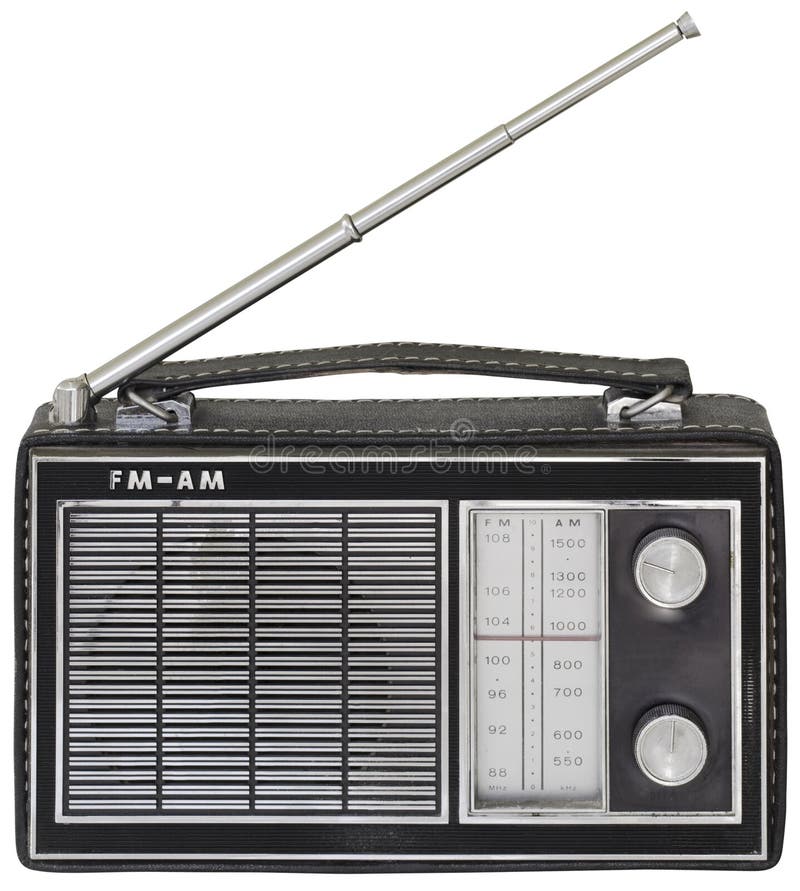 Old Portable Radio Cutout. Old Black Portable Radio Receiver Cutout Additional file format is with transparent background