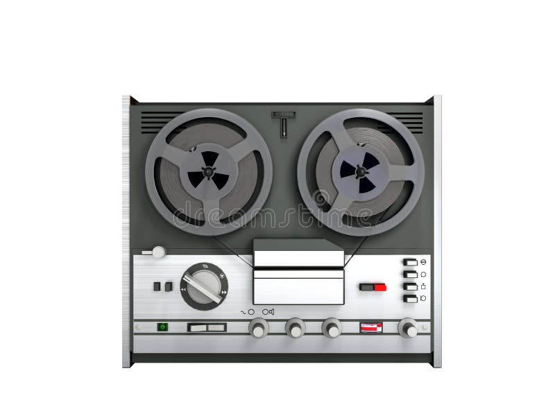 Old Portable Reel To Reel Tube Tape Recorder 3d Render on Grey Stock  Illustration - Illustration of antique, gadget: 143236713