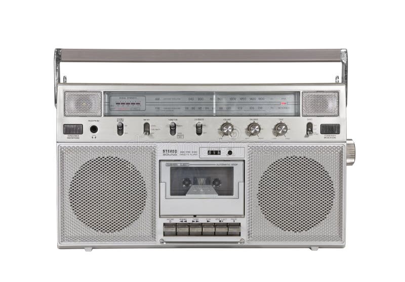 geestelijke gezondheid Wakker worden reactie Old Portable Stereo Cassette Player with Clipping Path Stock Image - Image  of portable, technology: 28242879