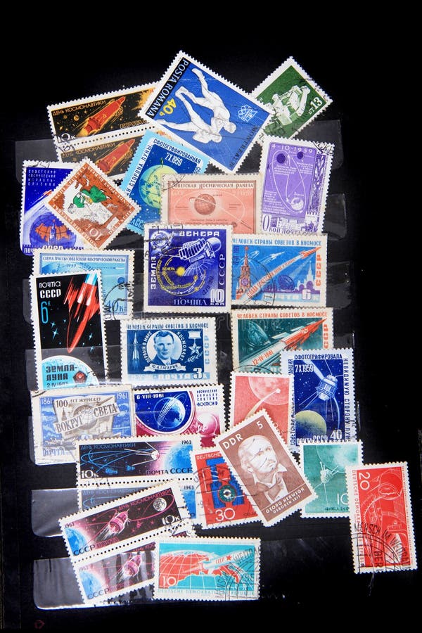 Stamp Album. Collecting. Postage Stamp Collection Stock Photo - Image of  international, foreign: 180832156