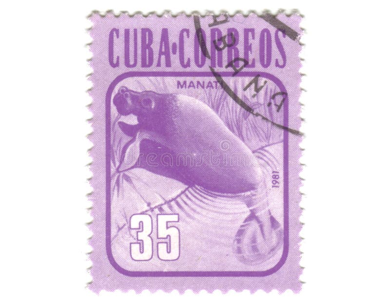 Old postage stamp from Cuba stock photography